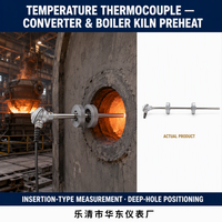Thermocouple de préchauffage pour convertisseur HUADONG 300 tonnes, protection en céramique en alliage haute température à montage réglable