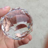 Taille personnalisée prisme en verre cristal boule à facettes goutte suspension diamant taillé boule de verre cristal à facettes