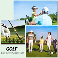 Tees de golf en caoutchouc OEM personnalisés de haute qualité, incassables, en gros, avec support pour tapis d'entraînement de swing, marque Amrta
