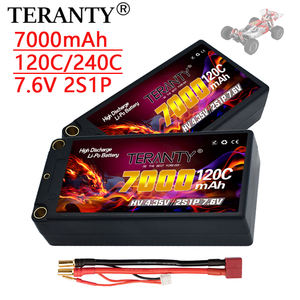 테란티 2S HV 리포 배터리 7.6V 7000mAh 120C (EC3/T/XT60 커넥터 포함) RC 버기 트럭 차량 트럭 탱크 레이싱 호브 - Product Image 1