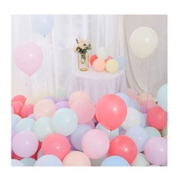 Ballons en latex ronds de couleur macaron de qualité hélium, articles de décoration pour fête d'Halloween écologiques
