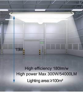 Đèn led tuyến tính cao áp 4ft 300W, lắp đặt treo, có cảm biến chuyển động, dành cho không gian trần cao - Product Image 3