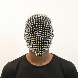 <span class=keywords><strong>Masque</strong></span> intégral de style punk doré avec des pointes pour Halloween, carnaval, fête costumée - Product Image 5