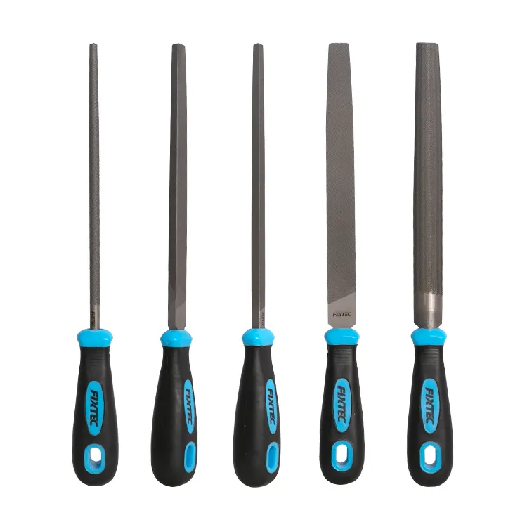 FIXTEC Hand Tools T12 8" 5PCS Steel File Set For Metal Working