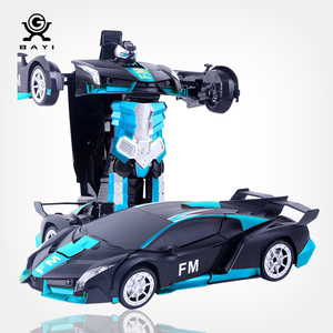 Nouveau <span class=keywords><strong>jouet</strong></span> <span class=keywords><strong>robot</strong></span> voiture télécommandée transformable pour enfants, échelle 1:12, texture mate - Product Image 1