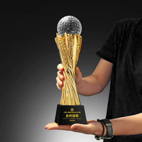 Trophée en forme de sculpture humanoïde, coupe gravée au laser, texte gravé au laser, prix sportif de golf, gravure au laser 3D, trophées en cristal vierges, médailles, plaques