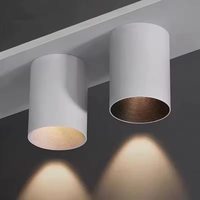 Spot LED anti-éblouissement à montage en surface, noir ou blanc au choix, en aluminium, pour éclairage domestique ou commercial