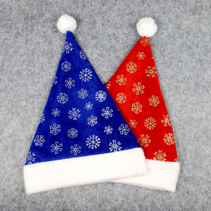 Chapeau <span class=keywords><strong>de</strong></span> Noël en flanelle scintillante avec paillettes, décoration <span class=keywords><strong>de</strong></span> Noël, chapeau <span class=keywords><strong>de</strong></span> Père Noël brillant - Product Image 4