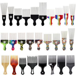 Peigne <span class=keywords><strong>Afro</strong></span> Professionnel BLISSLIFE pour Coiffure, avec Manche en Plastique, Outil de Coiffage pour Cheveux Bouclés, Spécial Hommes Noirs - Product Image 6