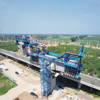 Plateforme de coffrage suspendue à double pont en acier, panier de coulage en cantilever réutilisable haute résistance pour la construction de ponts