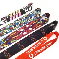 Lanière de cou en polyester personnalisée avec logo par sublimation pour la vente en gros
