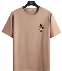 Camiseta informal lisa y Lisa para hombres jóvenes, camisa 100% de algodón de gran tamaño con patrón de dibujos animados vintage, de alta calidad