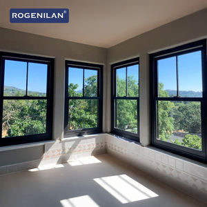 Fenêtre pivotante simple en aluminium trempé à double vitrage imperméable Rogenilan pour chambre à coucher, fournisseurs <span class=keywords><strong>de</strong></span> fenêtres sur mesure - Product Image 1