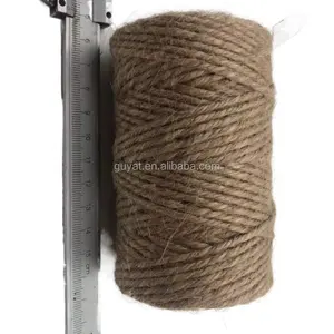 2 3 4 Mm*2ply/3 Ply Natural Color Twisted Jute Rope For Gift Packaging Outdoor Gardening And DIY