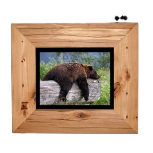 Marco de fotos de madera anudado natural rústico, marco de fotos de madera de exhibición Vintage para el hogar y el arte - Product Image 3