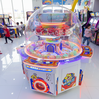Machine à bonbons rotative 4 joueurs avec distributeur automatique de prix, jeu d'arcade à monnayeur sur île centrale