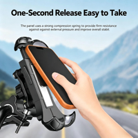 Support de téléphone pour moto, rotatif à 360°, support de téléphone à 4 griffes, support de téléphone rétractable pour vélo, support de téléphone pour cyclisme