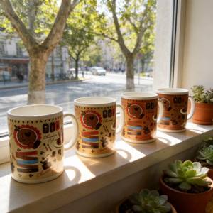 Tasses à café arabes, mugs en céramique et porcelaine, marque HARVIT, origine Hunan, Chine, fournisseur en gros, prix bas - Product Image 2