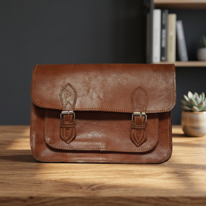 Pochette élégante en cuir de veau rayé chocolat au lait de qualité supérieure, avec plusieurs fermetures éclair, accessoire de voyage pour femme de la boutique Biyadina - Product Image 3