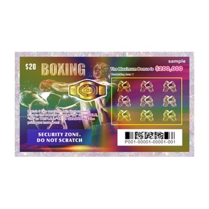 Impression de cartes de jeu de loterie en ligne internationales avec logo personnalisé et design anti-contrefaçon, billets de loterie à gratter numériques - Product Image 2