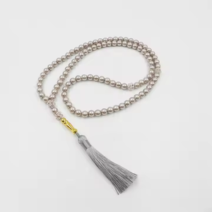 Cuentas de oración estilo Mailard con 99 perlas, borlas de plata, contador de oración musulmán para creyentes religiosos - Product Image 4
