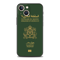 Coque de téléphone en silicone souple et élégante de designer marocain pour iPhone 11 12 13 14 15 16 17 Pro Max avec support de téléphone inclus