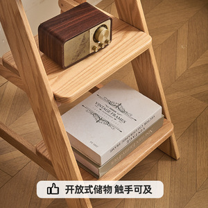 Solid Wood Multi Functional <b>Step</b> Stool Three Tier Portable Kitchen <b>Bar</b> Stool For Adults - Product Image 5