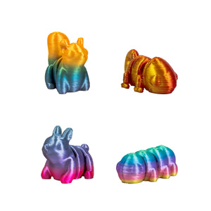 Figurines d'animaux imprimées en 3D 2026 : Adorables mini-dinosaures et chauves-souris colorés pour la décoration intérieure - Product Image 3