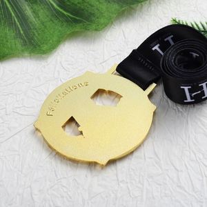 Nouvelles médailles sportives en alliage de zinc doré, souvenirs de Taekwondo, médailles creuses gravées au laser avec impression couleur HD - Product Image 5