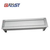 Mesa de conferencia con toma de corriente oculta, caja de escritorio disponible con interfaz personalizada, Manual, abatible hacia arriba, Media