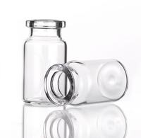 Vente en gros d'usine de flacons en verre tubulaire avec bouchon en caoutchouc pour usage cosmétique