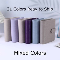 Dompet Uang A6 Yihe Terlaris 21 Warna Kulit Saffinano Epi dengan Cincin Emas, Binder Anggaran, Buku Catatan Perencana Keuangan Loose-Leaf