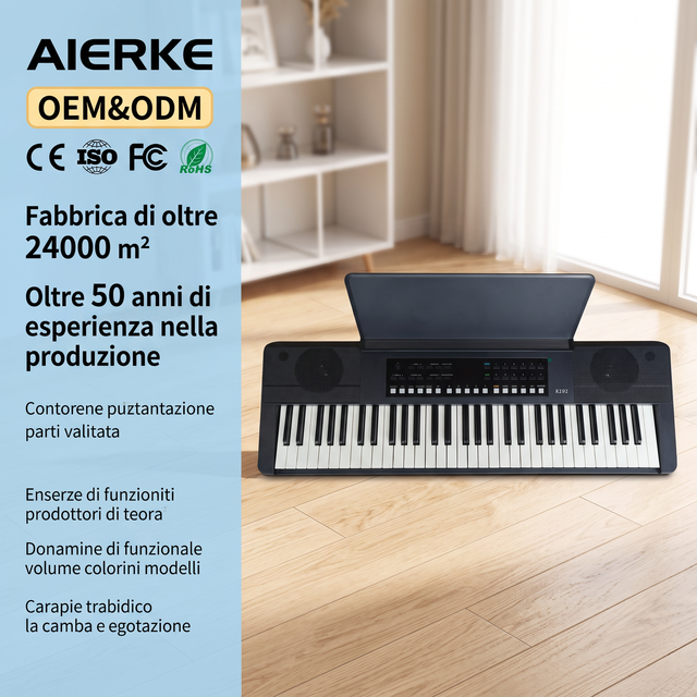 AIERKE K191 Professional Portable Keyboard with USB/MIDI and Improved Sound