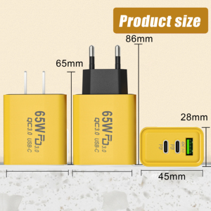 <span class=keywords><strong>Chargeur</strong></span> <span class=keywords><strong>USB</strong></span> <span class=keywords><strong>C</strong></span> 65W à 3 ports, <span class=keywords><strong>chargeur</strong></span> rapide avec adaptateur d'alimentation intelligent QC <span class=keywords><strong>USB</strong></span>-A et <span class=keywords><strong>USB</strong></span>-<span class=keywords><strong>C</strong></span>, <span class=keywords><strong>chargeur</strong></span> <span class=keywords><strong>USB</strong></span> <span class=keywords><strong>multiple</strong></span> pour iPhone, Samsung - Product Image 4