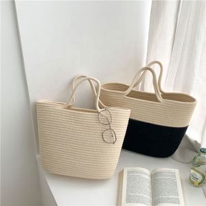 Wholesale <b>Summer</b> Design Women Handbags Weaving Large Bucket <b>Bag</b> Fashion Simple Hand <b>Bags</b> Ladies Career Tote <b>Bag</b> - Product Image 1