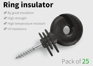 Aislador de Plástico de Alta Calidad para Postes de Cercas, Aislador de Anillo Atornillable INS500, Aislador de Plástico L1 para Postes - Product Image 4