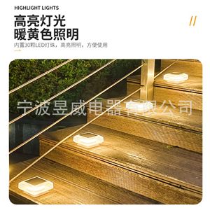 Luces Solares LED para Pilares, Luz Blanca Cálida, Lámpara para Escalones de Jardín y Caminos Exteriores - Product Image 1