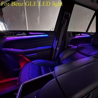 KYNCHO pour Benz GL X166, éclairage ambiant de voiture LED 64 couleurs, symphonie, contrôle par application Bluetooth, éclairage intérieur de voiture 12V, invisible