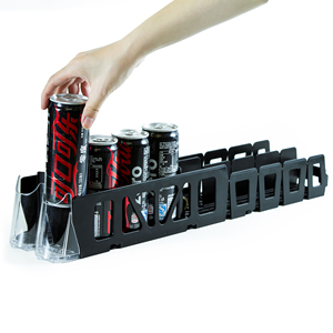 เครื่องจัดขวดเครื่องดื่มแบบมีที่ดันทรงลูกกลิ้งแบบกราวิตี้ - Product Image 1