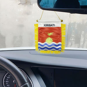 <span class=keywords><strong>Bandera</strong></span> <span class=keywords><strong>de</strong></span> <span class=keywords><strong>Kiribati</strong></span> Personalizada con Logotipo, Impresión Digital, Material Satinado, para Colgar en el Retrovisor del Coche y Decoración del Hogar, 2026 - Product Image 4