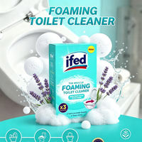 Poudre nettoyante moussante pour toilettes, détartrante et désodorisante, à forte mousse et parfum personnalisé, en vrac pour usine, couleur violette