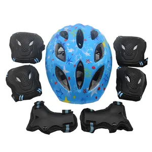 Rodilleras de bicicleta de alta calidad, conjunto de casco de bicicleta para niños con almohadillas de protección