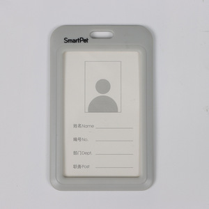 SmartPet Badge <b>Holder</b> Plastic Opaque Card Sleeve Modern Simple Style Employee <b>ID</b> Card Case - Product Image 1