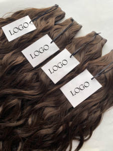 Pronte per la Spedizione, Estensioni di Capelli Umani 100% Remy Pre-Incollate Genius Wavy Weft a Doppio Spessore per Trecce - Product Image 6