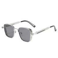 Lunettes de soleil Tony Stark pour hommes et femmes, design de marque, monture en métal, lunettes de soleil steampunk, lunettes en alliage pour hommes et femmes