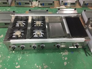 Truy cập hàng đầu đa chức năng kết hợp bếp 4-burner <span class=keywords><strong>gas</strong></span> phạm vi bếp, vỉ nướng, lưới tản nhiệt cho nhà hàng - Product Image 4