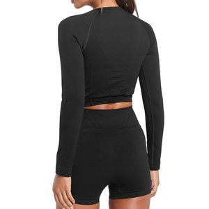 Women's Plus Size New Arrival Long Sleeve T-Shirt Custom Design <b>Yoga</b> <b>Jacket</b> 100% Nylon Breathable Eco-Friendly for Outdoor - Product Image 5