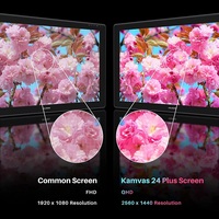 Professional Huion Kamvas 24 Plus 24 Inch Screen Monitor Digital Drawing Tablet Pen Display