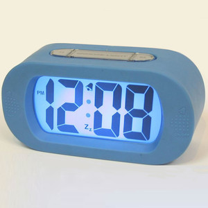 Lớn chữ số <span class=keywords><strong>LCD</strong></span> hiển thị chống trượt chống sốc Silicone bảng đồng hồ báo thức với ánh sáng trở lại - Product Image 1