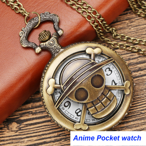 Reloj de Bolsillo de Cuarzo con Diseño Retro de Anime Monkey D. Luffy Straw Hat Crew, 4 Diseños, para Estudiantes como Regalo Promocional - Product Image 2